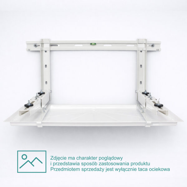 Taca ociekowa z przewodem grzewczym i termostatem do wsporników wiszących