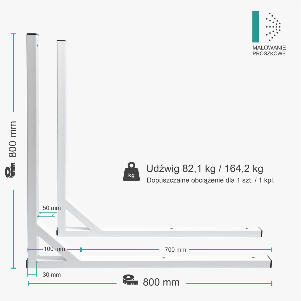 Wspornik spawany elka / malowany / 80035LM
