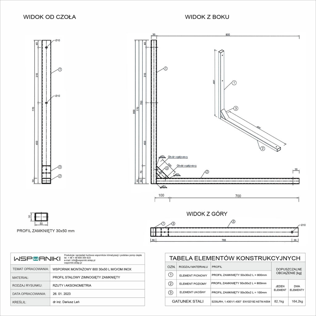 Wspornik spawany elka / malowany / 80035LM - obrazek 8