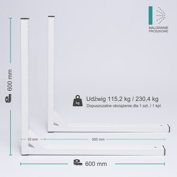 Wspornik spawany elka / malowany / 60035LM