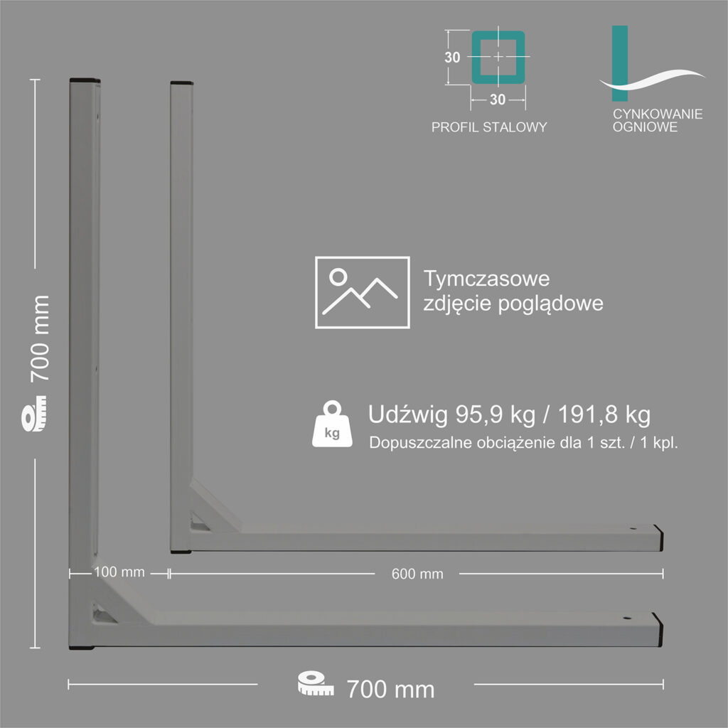 Wspornik spawany elka / ocynkowany / 70035LO