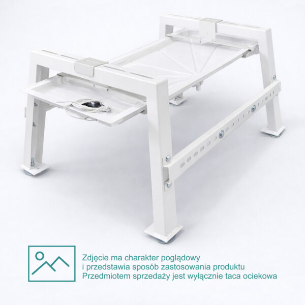 Taca ociekowa z przewodem grzewczym i termostatem do podstaw